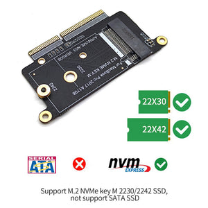M.2 NVME SSD Convert Adapter for SSD MacBook Pro 2016-2017 A1708 – Connector 22 + 34 Points