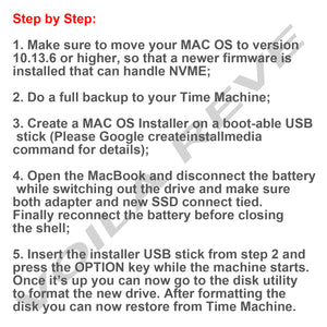 M.2 NVME SSD Convert Adapter for SSD MacBook Pro 2016-2017 A1708 – Connector 22 + 34 Points