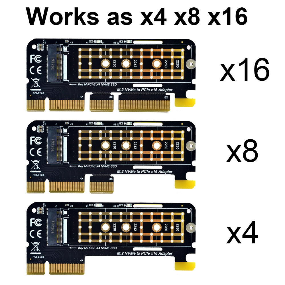 NVMe PCIe Adapter with Heat Sink, M.2 NVMe SSD to PCI Express 3.0 Adapter Card